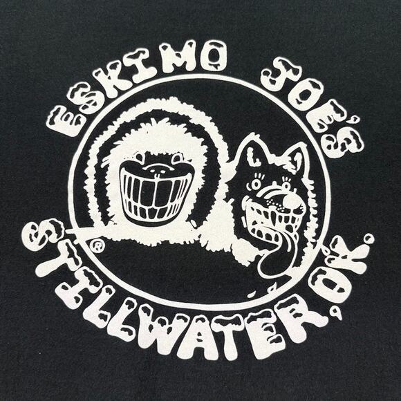 Eskimo Joe’s Stillwater OK Logo Black Pullover Sweatshirt Size XL Vintage 1995 - Picture 3 of 7
